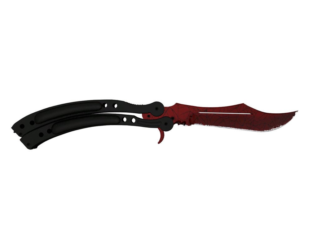 Butterfly Knife | Crimson Web (Minimal Wear)
