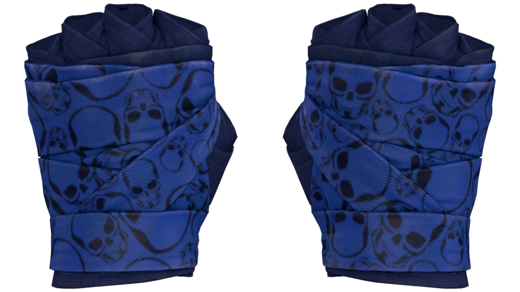 aa-bb0c6080ce81922ea517051720330819-1024-1024-1.png Hand Wraps | Cobalt Skulls (Minimal Wear) - Imagem 1