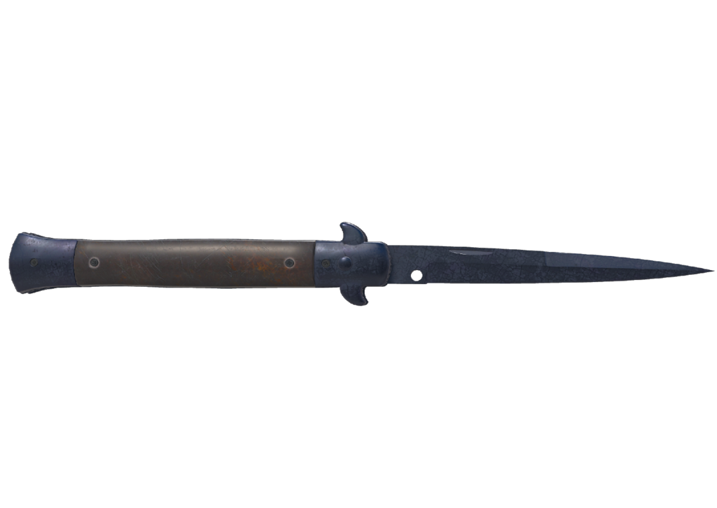 Stiletto Knife | Blue Steel (Battle-Scarred)