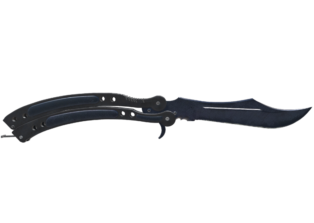 Butterfly Knife | Blue Steel (Battle-Scarred)