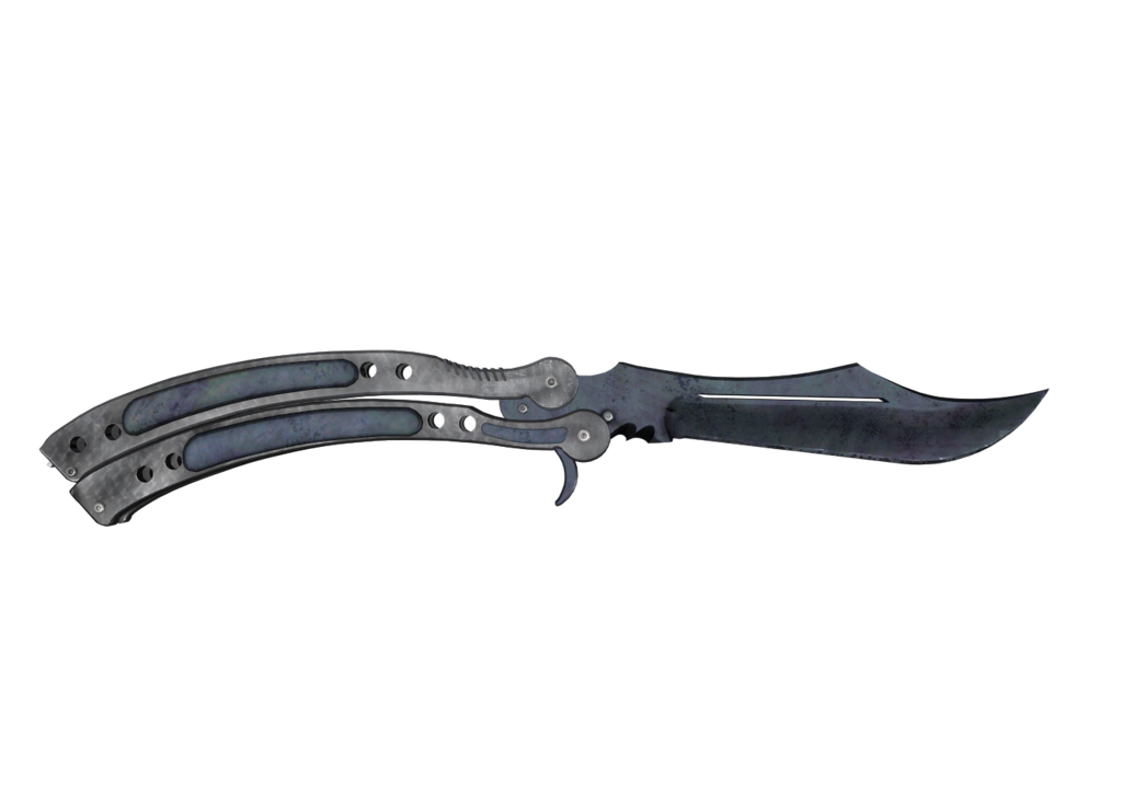 Butterfly Knife | Blue Steel (Minimal Wear)