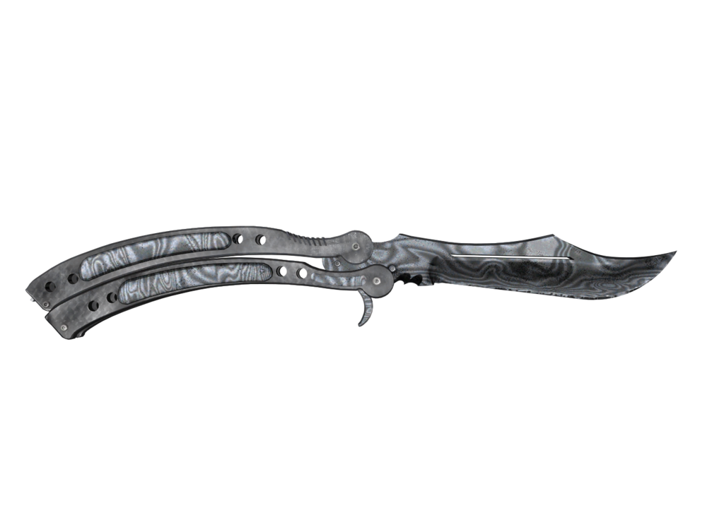 Butterfly Knife | Damascus Steel (Well-Worn)