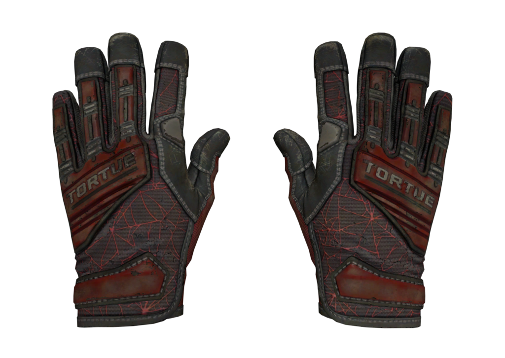 Specialist Gloves | Crimson Web (Well-Worn)