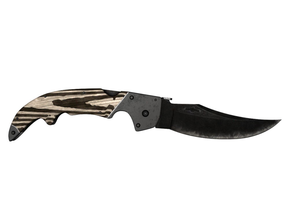 falchion-black1-7671a6a7f83856c9fe16852333712431-1024-1024-1.png Falchion Knife | Black Laminate (Field-Tested) - Imagem 1