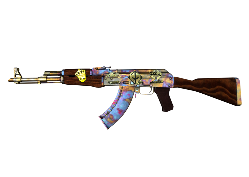 imagem_2023-05-06_1540373401-3510f8a0eda8850b1416833984542771-1024-1024-1.png AK-47 | Case Hardened / Crown Foil na Madeira (Field-Tested) - Imagem 1