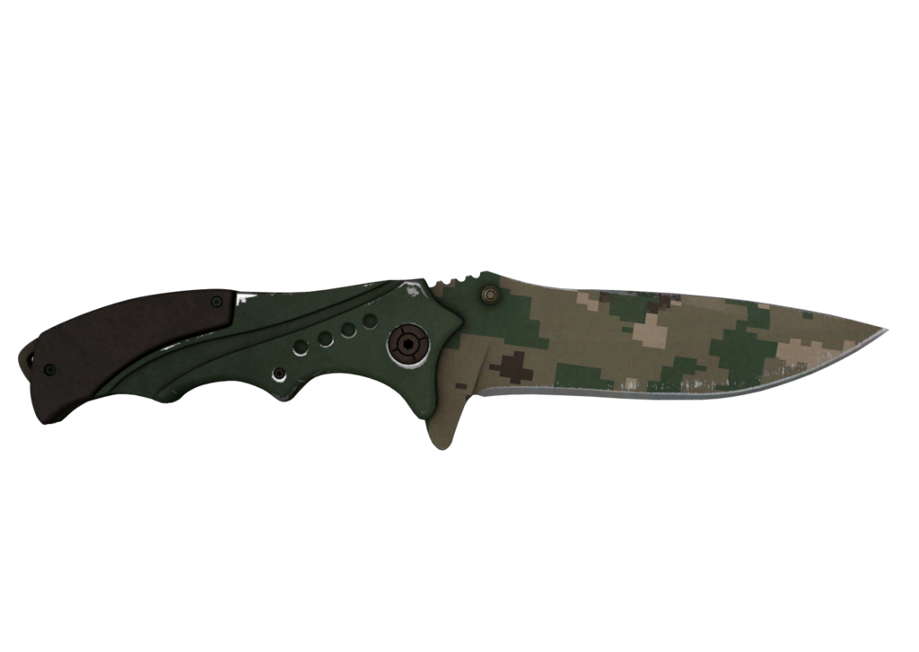 nomad-ddpat1-93f6a97af552a9e07216718526940495-1024-1024-1.png Nomad Knife | Forest DDPAT (Battle-Scarred) - Imagem 1