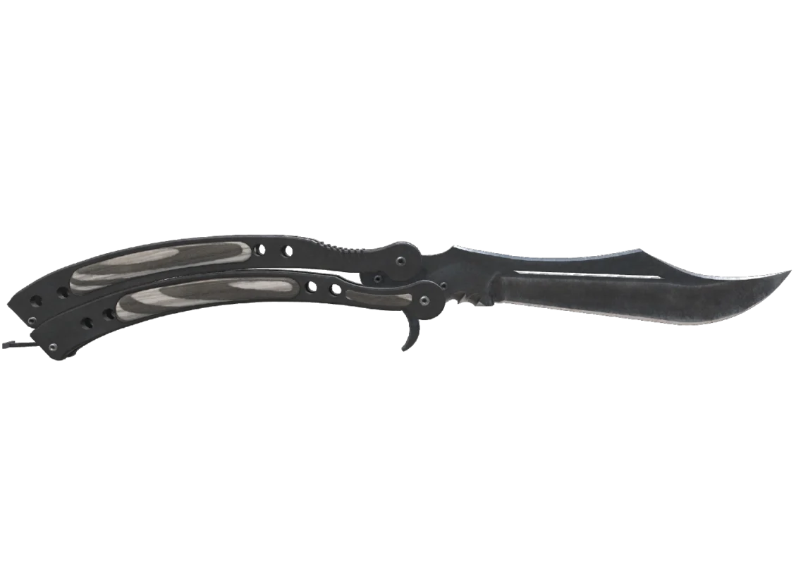 Butterfly Knife | Black Laminate (Minimal Wear)