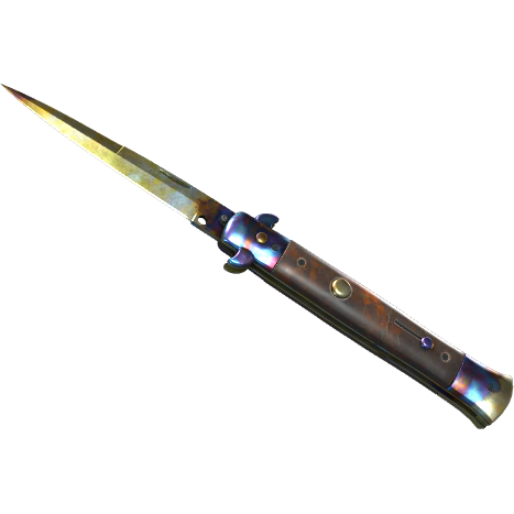 Stiletto Knife | Case Hardened (Well-Worn)