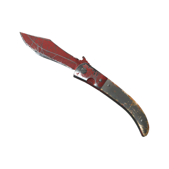 Navaja Knife | Crimson Web (Battle-Scarred)