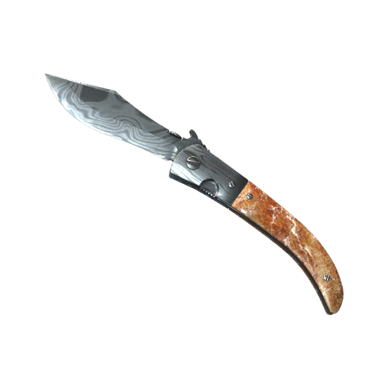 Navaja Knife | Damascus Steel (Well-Worn)