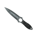 Skeleton Knife | Damascus Steel (Battle-Scarred)