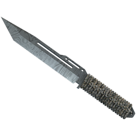 Paracord Knife | Damascus Steel (Well-Worn)