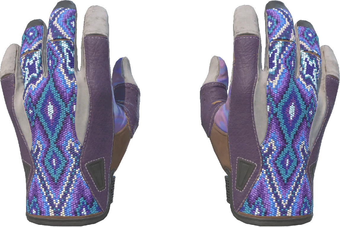mwww Sport Gloves | Violet Beadwork (Minimal Wear) - Imagem 1